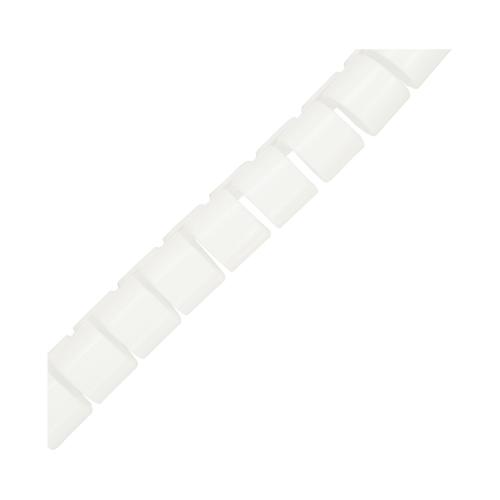 Preview: Flexibler Kabelschlauch / Kabelkanal – 10 m – 10 mm – weiß – mit Einzugshilfe