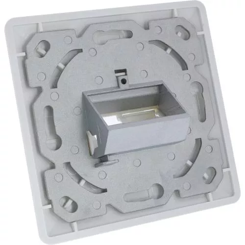 Rahmenset für 2x RJ45, schmale Bauform 32 mm, Keystone SNAP-In, UP, weiß