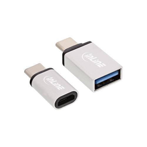 Preview: USB-C Adapter-Set: USB-A (Gen 1) & Micro-B – Aluminium, OTG-fähig