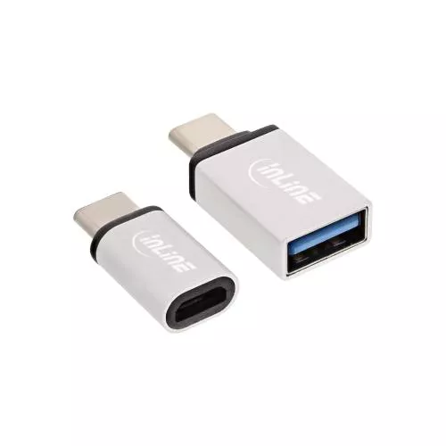 USB-C Adapter-Set: USB-A (Gen 1) & Micro-B – Aluminium, OTG-fähig