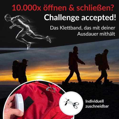 Preview: Label-The-Cable LTC Tough Tape Strap, Outdoor Klettbandrolle 50mm, schwarz, 5m