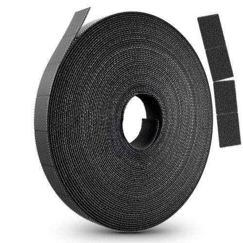 Label-The-Cable LTC RIP STRAP, Klettbandrolle abreißbar, schwarz, 10m