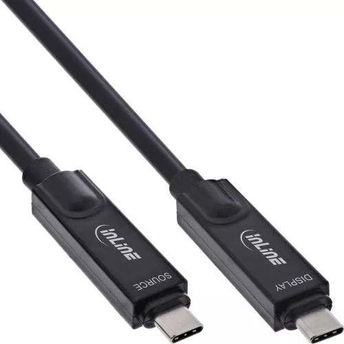 USB 3.2 Gen2 AOC Kabel – USB-C Stecker/Stecker – 8K60Hz – 60W – schwarz