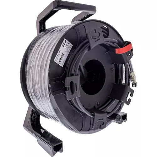 Netzwerk Kabeltrommel Cat.6A Outdoor, 90 m, PUR, IP67 Spule