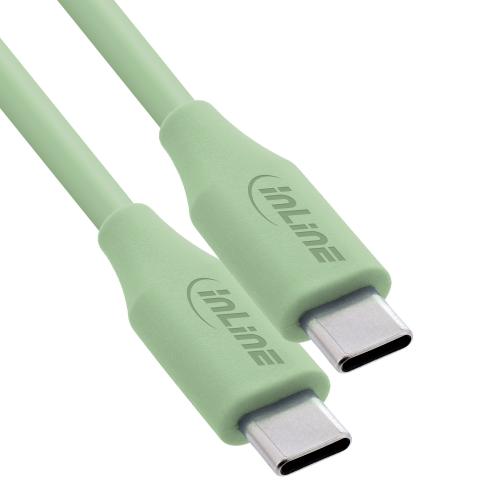 USB-C Schnellladekabel – 100W – Silikon – Matcha Latte (grün)