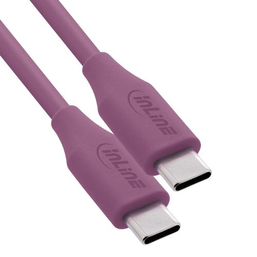 USB-C Schnellladekabel – 100W – Silikon – Wild Berry (lila)