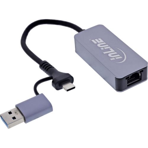 USB 3.2 zu 5 Gb/s Netzwerkadapter mit USB-C / USB-A Anschluss zu RJ45