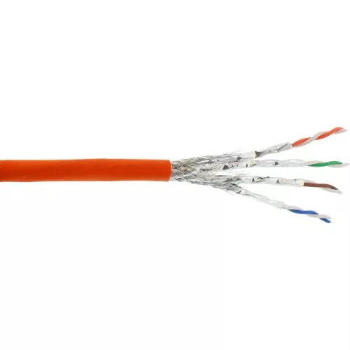 Cat 7 Verlegekabel S/FTP (PiMF) AWG23/1 CCA – 600 MHz – LSZH – Eca – Orange