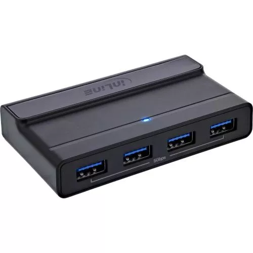 USB-C Switch für 2 PCs mit 4-Port USB-Hub, USB 3.2 Gen.1, Schwarz