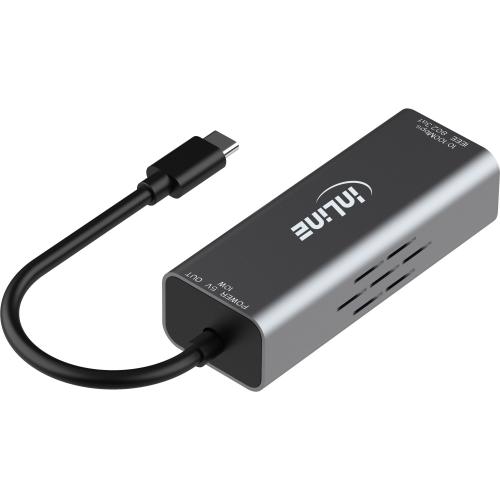 Preview: USB-C zu RJ45 PoE-Adapter mit Überspannungsschutz