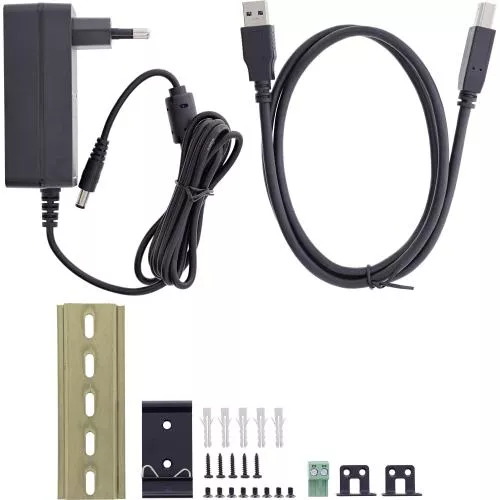 USB 3.2 Gen.1 Industrie-Hub mit 7 Ports, Aluminiumgehäuse und Netzteil