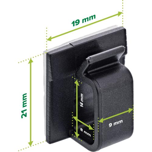 Preview: 100er Pack Kabelmanager Klebesockel XL, Nylon, mit 3M®-Pad, Schwarz