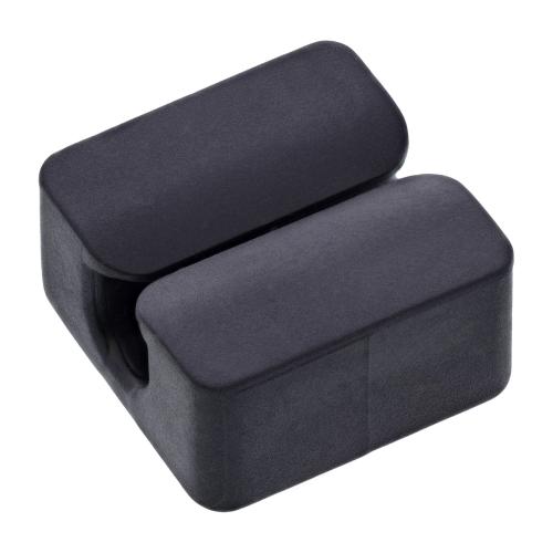 Preview: 10er Pack Kabelclip 1-fach, selbstklebend, mit 3M®-Pad, Schwarz