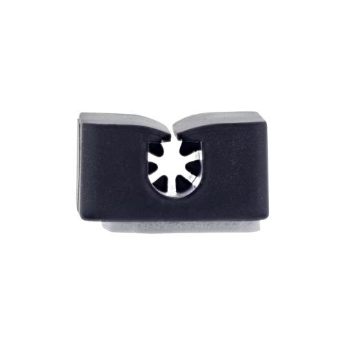 Preview: 10er Pack Kabelclip 1-fach, selbstklebend, mit 3M®-Pad, Schwarz