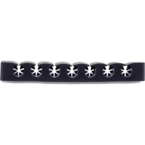 Preview: 5er Pack Kabelclip 7-fach, selbstklebend, mit 3M®-Pad, Schwarz