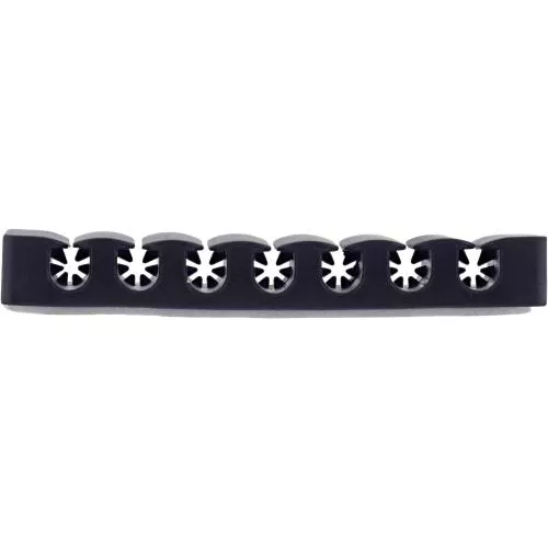 5er Pack Kabelclip 7-fach, selbstklebend, mit 3M®-Pad, Schwarz