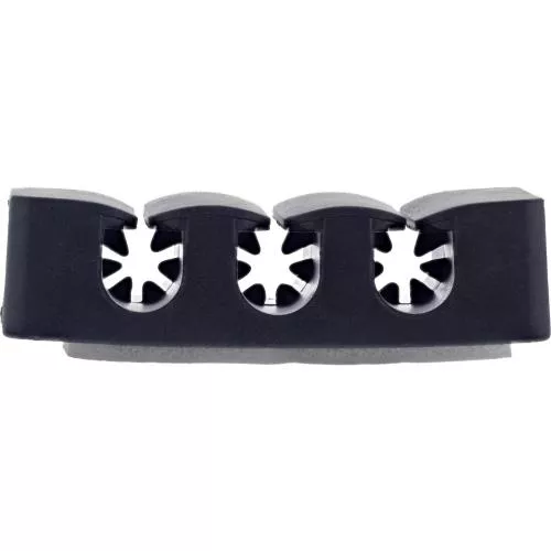 5er Pack Kabelclip 3-fach, selbstklebend, mit 3M®-Pad, Schwarz