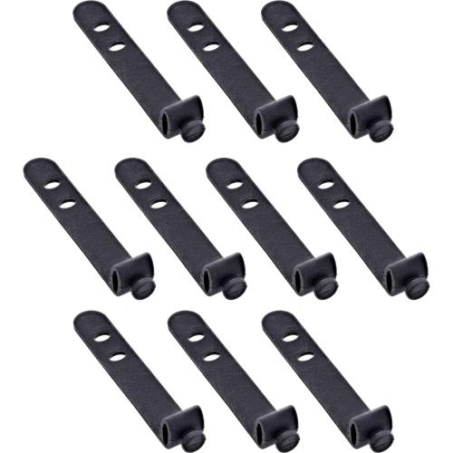 10er Pack Silikon-Kabelbinder, flexibel & wiederverwendbar, 65×10 mm, Schwarz