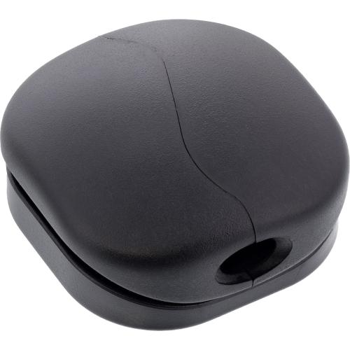 Preview: 10er Pack Click Kabelmanager 1-Line, selbstklebend mit 3M®-Pad, Schwarz