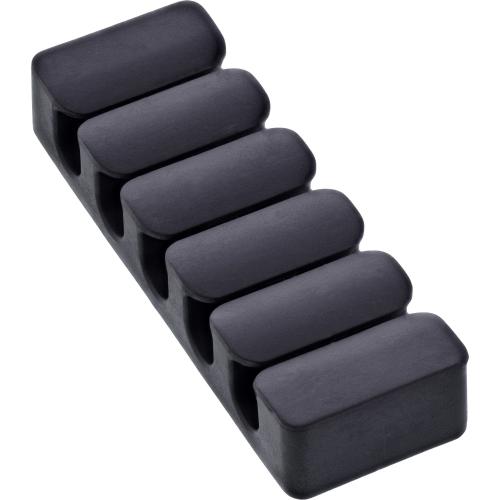 Preview: 5er Pack Kabelclip 5-fach, selbstklebend, mit 3M®-Pad, Schwarz