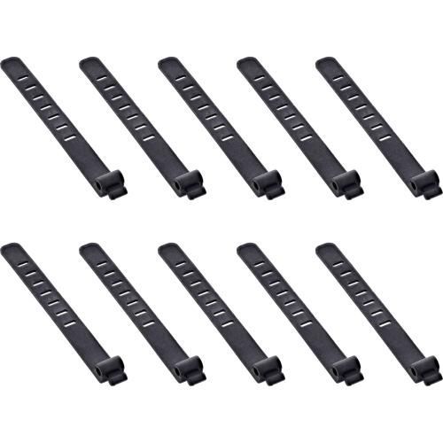 10er Pack Silikon-Kabelbinder, flexibel & wiederverwendbar, 97×10 mm, Schwarz