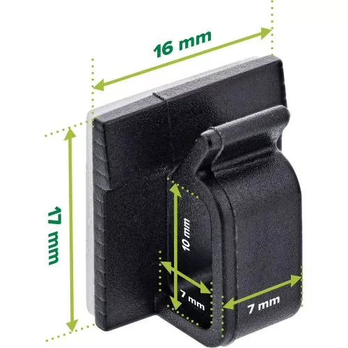 100er Pack Kabelmanager Klebesockel M, Nylon, mit 3M®-Pad, Schwarz