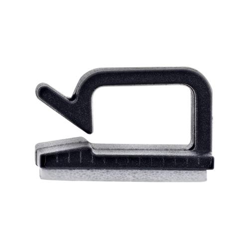 Preview: 100er Pack Kabelmanager Klebesockel M, Nylon, mit 3M®-Pad, Schwarz