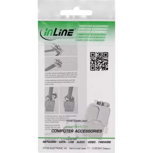 RJ45 Keystone-Modul Slim Cat.8.1 – LSA, vollgeschirmt, mit integriertem Kabelclip