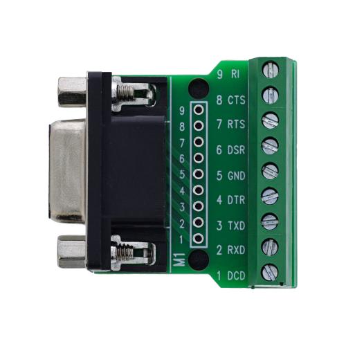 Preview: D-Sub 9 Terminalblock, Buchse, Schraubklemme, mit Schraubsicherung