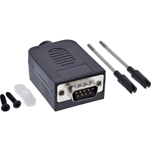 D-Sub 9 Breakout-Terminalblock Stecker, Schraubklemme, Rändelschrauben (UNC #4-40)