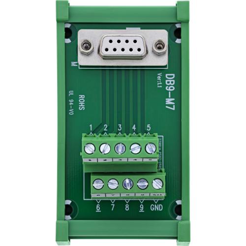 Preview: D-Sub 9 Terminalblock für Hutschiene, Buchse, Schraubklemme