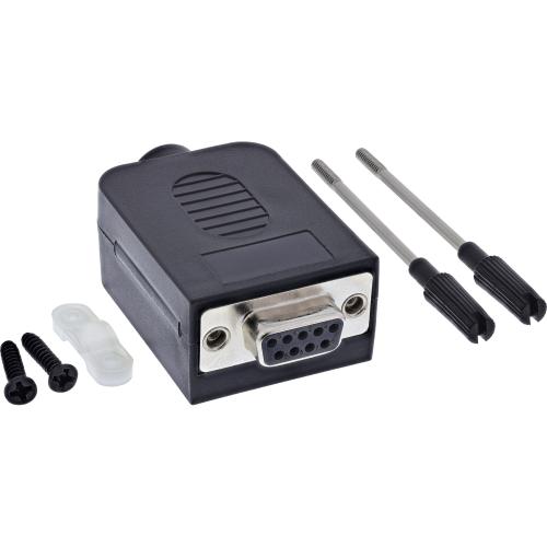 D-Sub 9 Breakout-Terminalblock, Buchse, Schraubklemme, Rändelschrauben