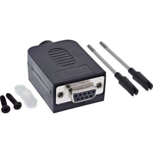 D-Sub 9 Breakout-Terminalblock, Buchse, Schraubklemme, Rändelschrauben