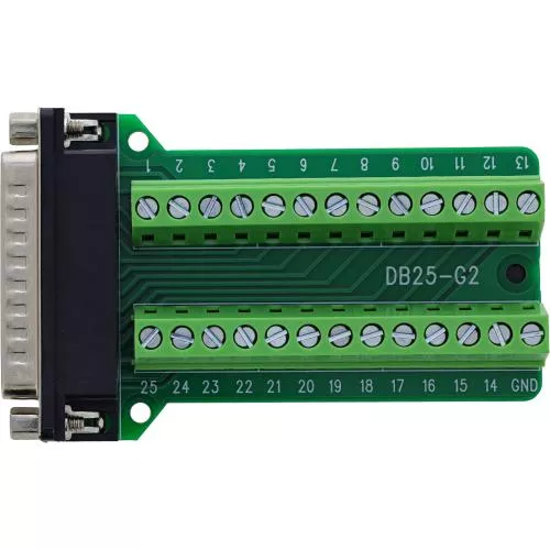 D-Sub 25 Terminalblock Stecker, 2-reihig, Schraubklemme