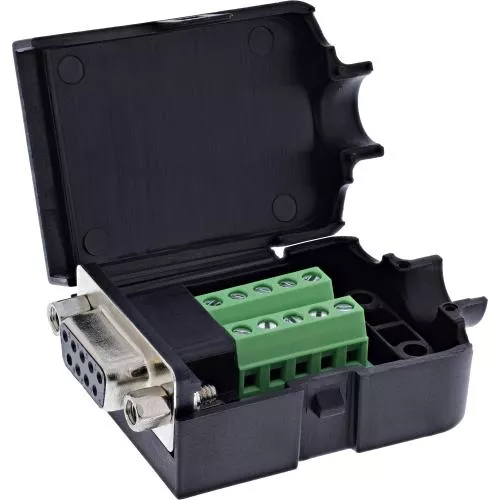 D-Sub 9 Breakout-Terminalblock, Buchse, Schraubklemme