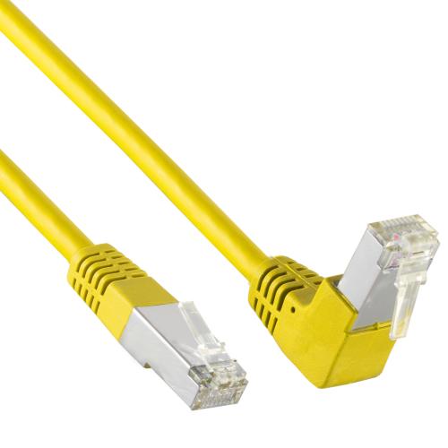 Preview: Cat 6 Patchkabel S/FTP – nach unten gewinkelt – Kupfer – PVC