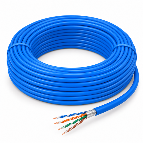 Cat 7A Verlegekabel S/FTP – Kupfer – LSZH – Dca – GHMT – 100 m