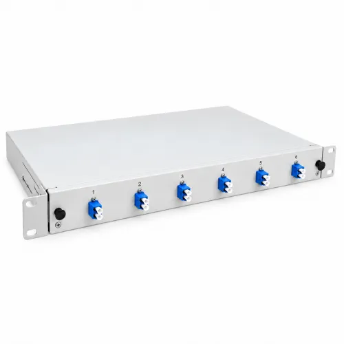 LWL Breakoutbox 19" 6 Port – Singlemode – LC/UPC Duplex – Grau