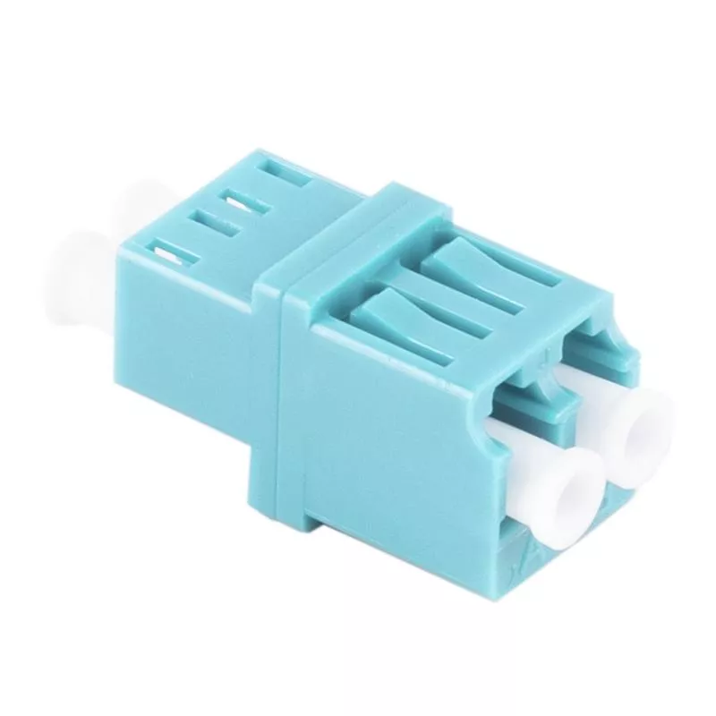 LWL Kupplung LC-LC Duplex – Multimode OM3 – Keramik – RJ45 Style – aqua