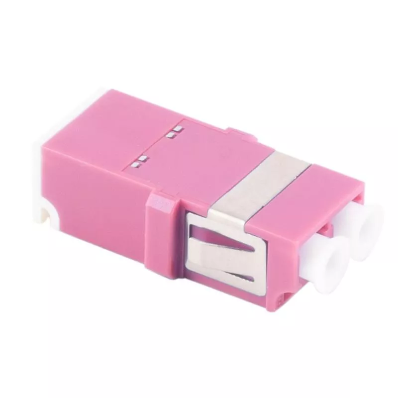 LWL Kupplung LC-LC Duplex – Shutter – Multimode OM4 – Keramik – violett