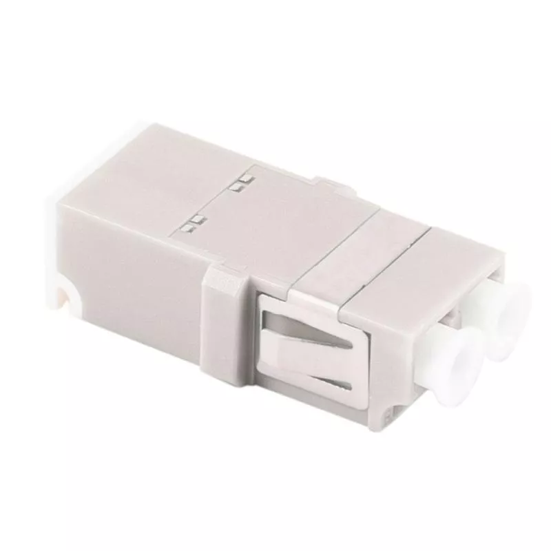 LWL Kupplung LC-LC Duplex – Shutter – Multimode OM1/OM2 – Keramik – beige