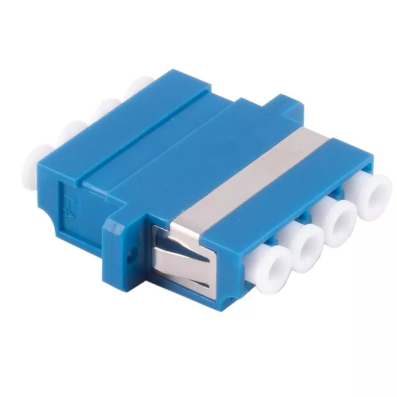 LWL Kupplung LC-LC Quad – Singlemode OS1/OS2 – Keramik – blau – Profi-Ausführung