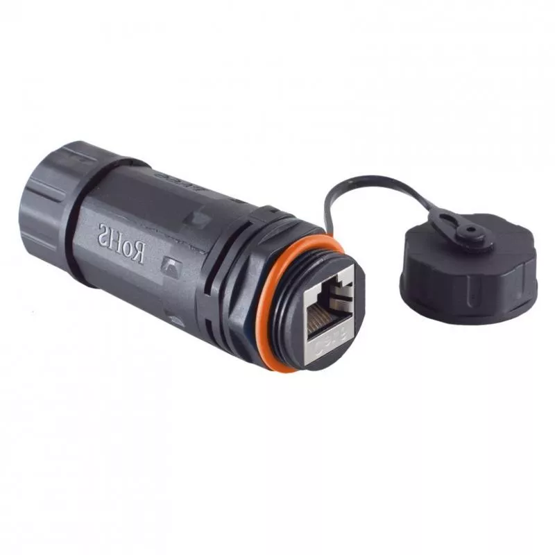 RJ45 Kupplung Cat.6A – IP68 Outdoor, kurze Ausführung, geschirmt