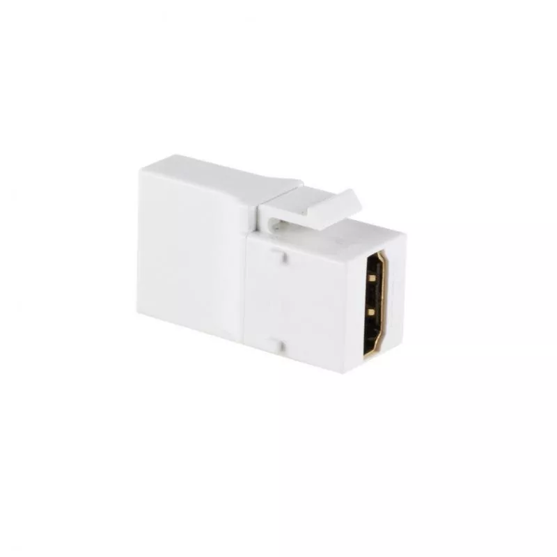 HDMI Keystone Kupplung HDMI-A auf HDMI-A, HDMI 2.0, gewinkelt, weiß