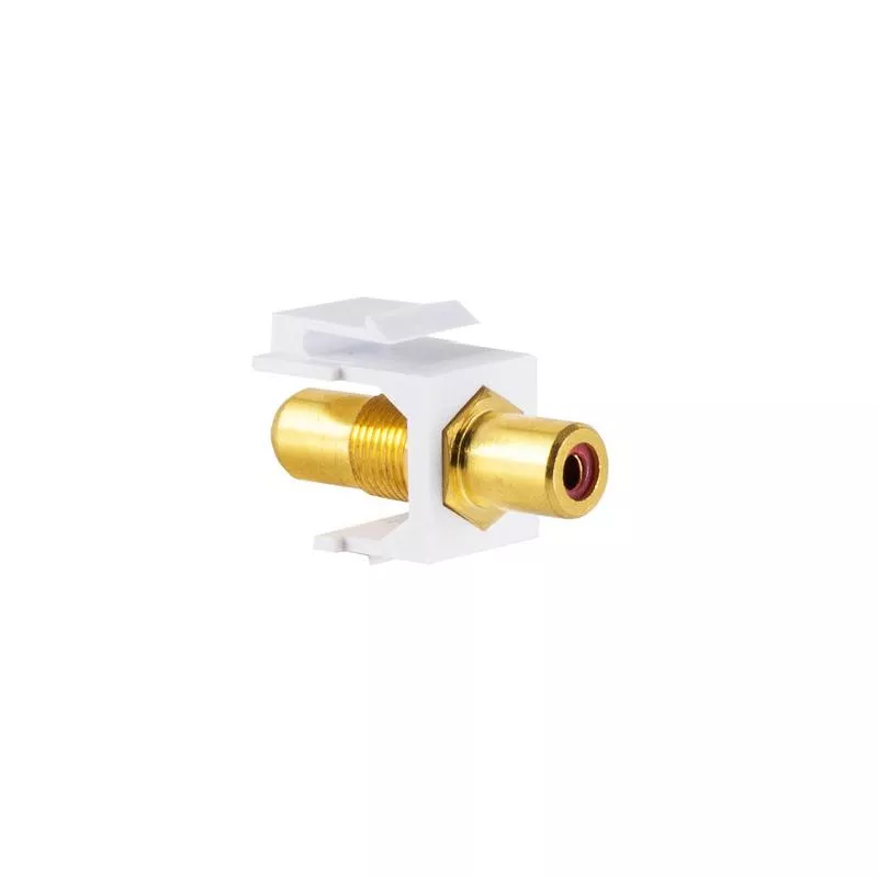 Cinch Keystone Kupplung Cinch auf Cinch, vergoldet, rot