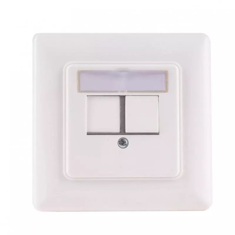 Keystone Trägerrahmen 2-fach, für Auf- und Unterputz, weiß