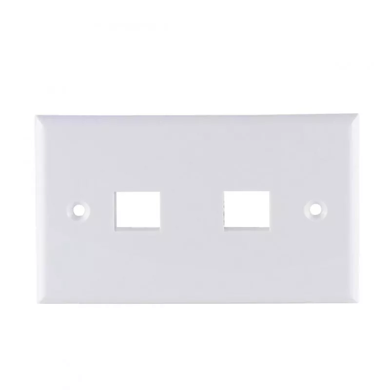 Keystone Anschlussfeld 2-fach (Faceplate), weiß