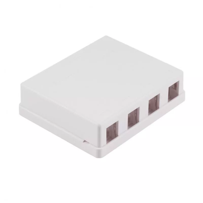 Keystone Anschlussbox 4-fach, Aufputz, weiß