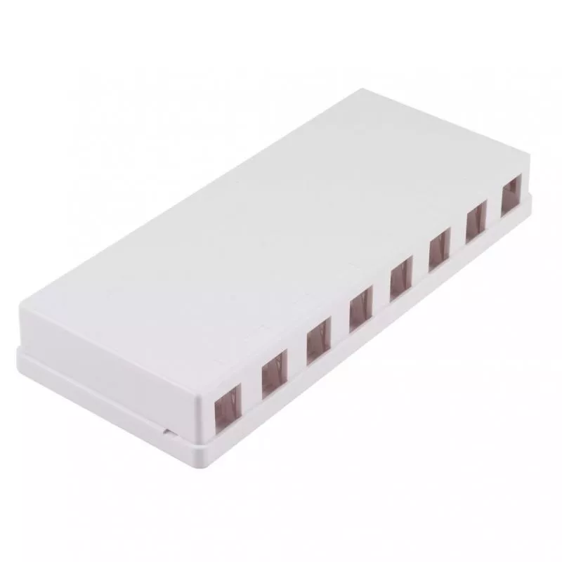 Keystone Anschlussbox 8-fach, Aufputz, weiß