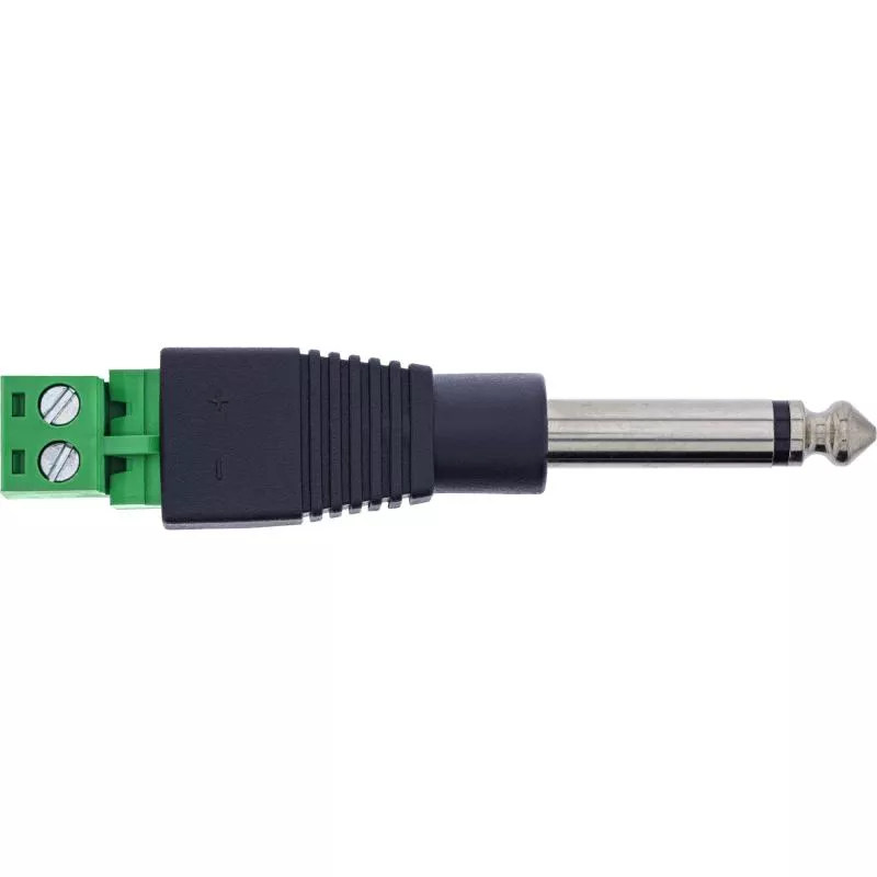 6,35 mm Klinke Terminalblock-Adapter, TS Mono, 2-polig